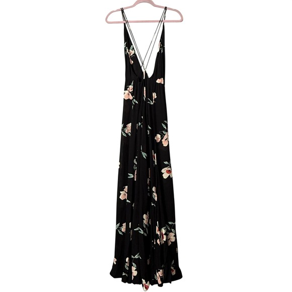 Reformation Tallulah Ornament Maxi Dress Black Floral | Open Back | Size 2 - Picture 9 of 11